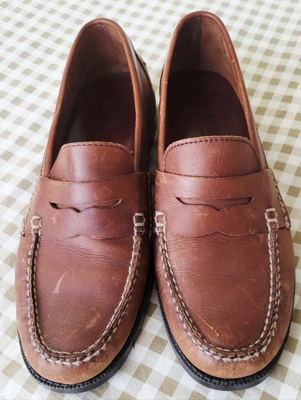 G.H. Bass & Co. Brown Leather Penny Loafers, Size 9.5